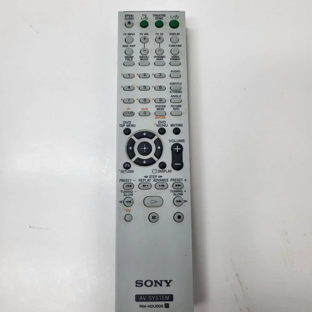 Sony RM-ADU005 Remote for Sony DAVDZ230 DAVHDX265 DAVHDX266 -Cleaned & Tested
